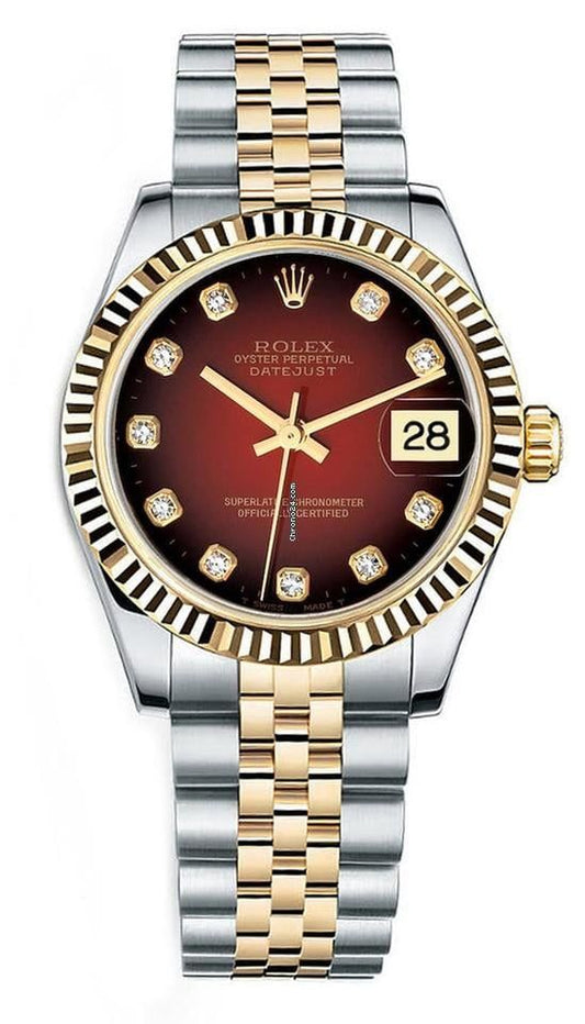 🔥 Red Dial Rolex | Skeleton Back | Automatic | 30% OFF