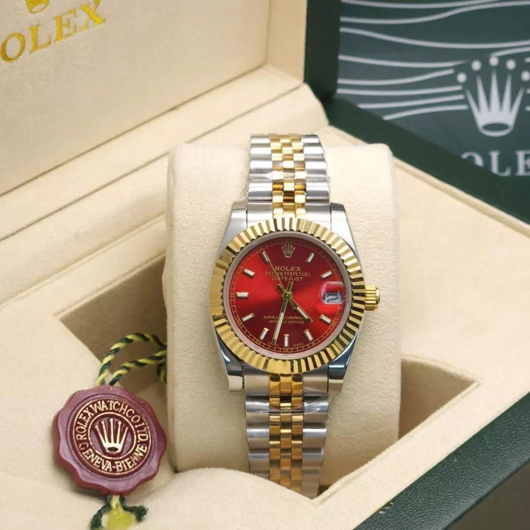 🔥 Red Dial Rolex | Skeleton Back | Automatic | 30% OFF