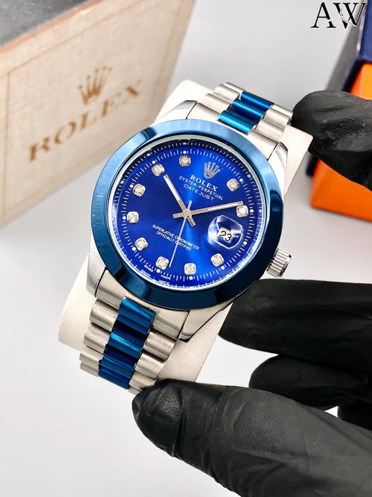 ⚡🌊 “Make Every Second Royal – Rolex Blue Dial Ring at 30% OFF!”